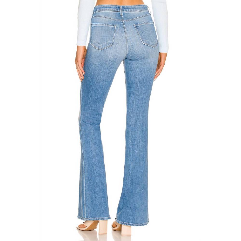 NEW L'AGENCE bell high rise flare jean in atlantic - Picture 3 of 4